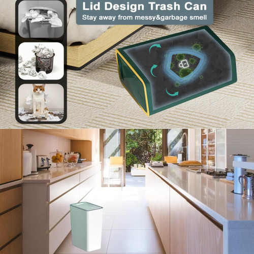 Dog proof grey bin with - dog, 9l