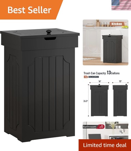 Dog proof wooden trash bin - trash, bin,