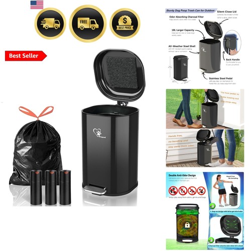 Dog poop trash can - trash, outsides