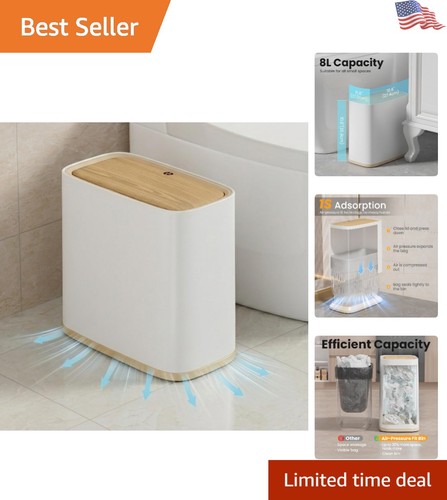 Sleek white bathroom - bathroom, trash