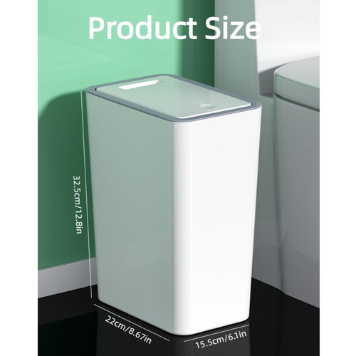 Dog proof grey bin with - with, 9l