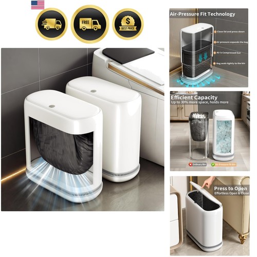 Bathroom trash can with - lid,, 3