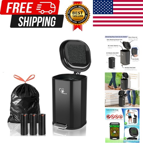 Dog poop trash can outsides - dog,
