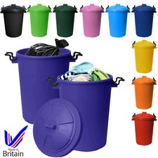 3 x 50L Dustbin Clip Lock Lid