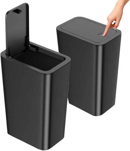 Slim push button trash - button,