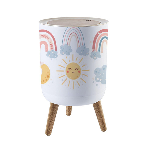 Small trash can with lid - with,